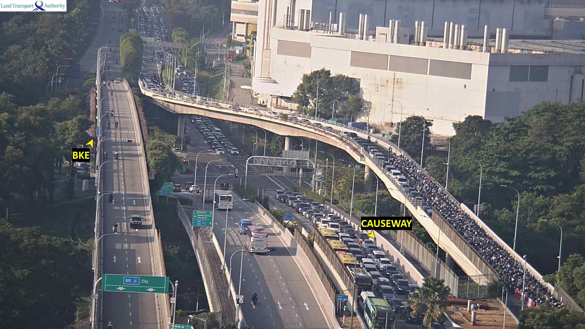 Woodlands checkpoint leading up to the SG to JB Causeway on Good Friday Morning 2025